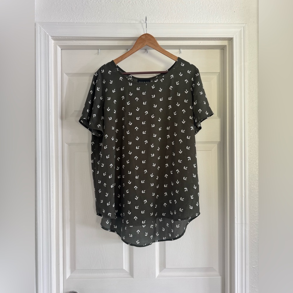 Premise Blouse, Green, Size XL